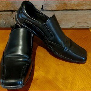 Steve Madden Black Men's Sz 9 Loafer Driving Shoe Vegan Leather Grippy Sole